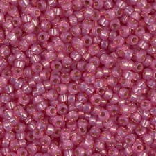Miyuki rocailles Perlen 11/0 - Dyed dark rose silver lined alabaster 11-645